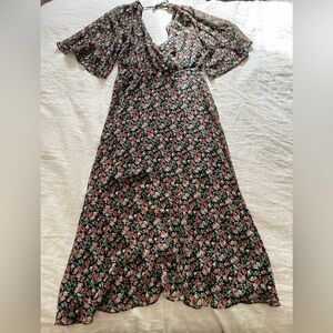 Rebecca Minkoff Black Floral Maxi Dress